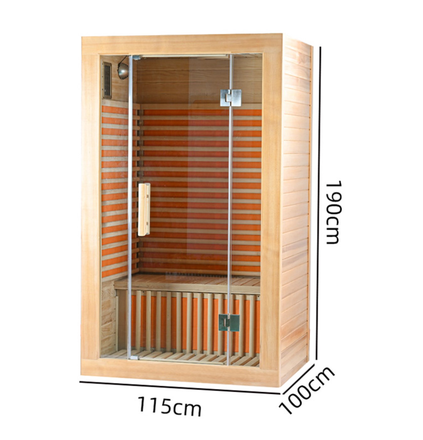 Sauna 1-2 asmenų Hemlock Tolimųjų infraraudonųjų spindulių sauna